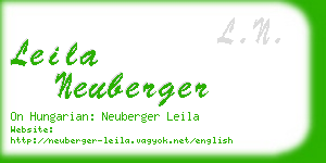 leila neuberger business card